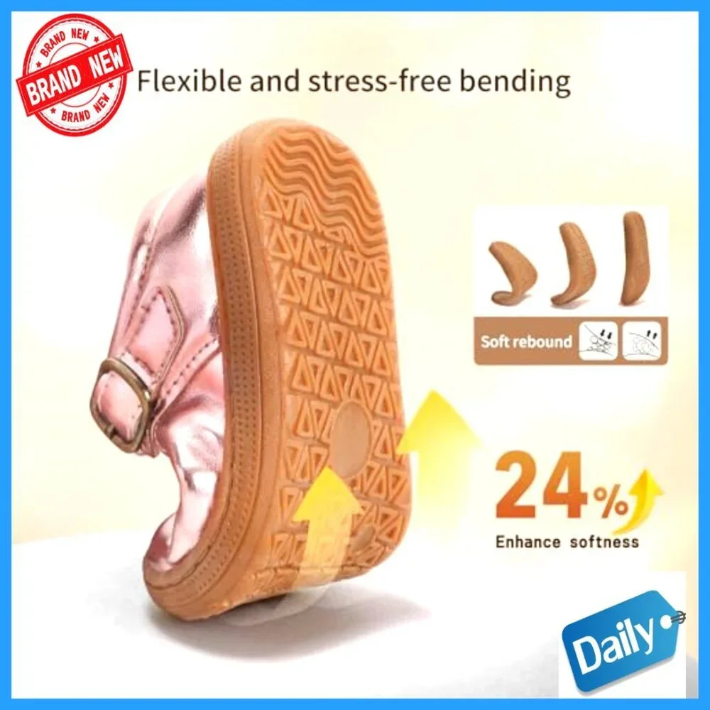 Toddler Girl Mary Jane Ballet Flats Wide Fit Hook Loop Closure